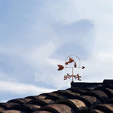 House Decor Wind Vane Weathervane Mount Garden Yard Decoration, Outdoor Stainless Steel Weather Vane Farm Wind Direction Indicator Measuring Tool, Bird and Roses