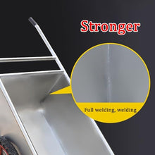 ELUKHT Heavy-Duty Stainless Steel Garden Cart Utility Transport Wheelbarrow for Gardening Beach Shopping Camping Sports -& Versatile Outdoor Solution