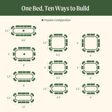 32" Extra Tall Raised Garden Bed Kits, 4 x 8 x 2.7ft Raised Planter Box Outdoor, 2.5 x 9.5 x 2.7ft Deep Root 10 in 1 Modular Metal Raised Beds for Gardening Vegetables Flowers Fruits - British Green