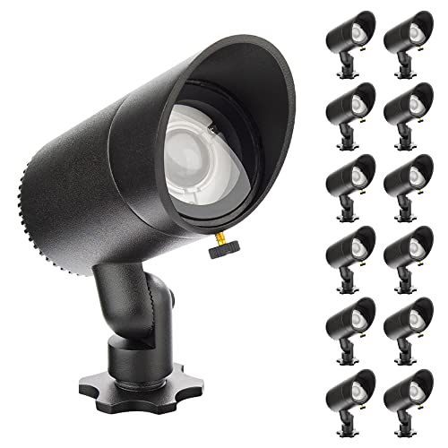 WAC Lighting LED 12V Basic Accent Light 6W Adjustable Beam Angle 3000K Black (Pack of 12)