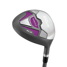 WILSON Women's Beginner Golf Set 9 Clubs with Cart Bag Left Hand Stretch XL White/Grey/Purple