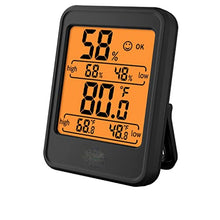 HBJWOV Indoor Hygrograph Backlight Hygrometer Digital Household Temperature Meter Weather Station(D)