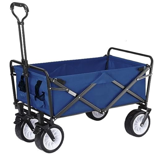 Camping Handcart, Camping Folding Garden Heavy Duty Wagon Shopping Cart for Outdoor
