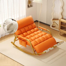ZREVSB Oversized Rocking Chair for Living Room - Adjustable Backrest in 5 Positions Perfect Reading Balcony Porch and Patio Use