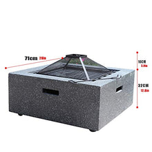 SLGGPJBU Outdoor Fire Pit Garden Terrace BBQ Leisure Table, Outdoor Cooking Fire Pit, Wood Burning Fire Bowl, Multifunctional Heating Fireplace