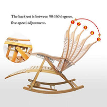 MHJKHG Recliners Rocking Chair Folding Armchair Rocker Deck Recliner Sunloungers Seat Bamboo