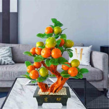 YXIANG56Q Fake Plants Bonsai Jade Orange Tree, Desk Display Fake Pot Ornaments Home Office Bedroom Living Room Bonsai Tree