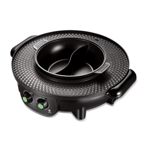 Hot Pot Barbecue Integrated Pot Home Smokeless Electric Barbecue Pan Roaster Electric Grill Kitchen Appliances(E)