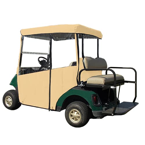 DOORWORKS GOLF CART ENCLOSURES Golf Cart Cover Tan - Utility Box / Rear Seat