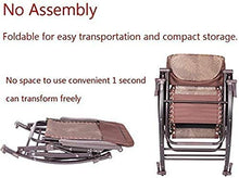 Lightweight Sun Lounger Oversized Patio Rocking Chairs Reclining for Heavy People Sun Lounger Zero Gravity Chair Outdoor Camping Foldable Portable Chairs Brown Recliner (Color : Without Cushions)