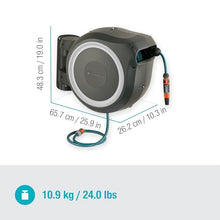 Gardena Wall-Mounted Hose Box Rollup M/L (White) 25 m: Automatic Hose Reel for Medium-Sized to Large Gardens, Includes 25 m Gardena Hose & Mounting Kit