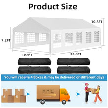 Acekool 20x32 FT Outdoor Tent with Removable Sidewalls White