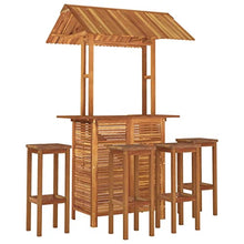 vidaXL 5 Piece Patio Bar Set Solid Wood Acacia