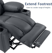 HTERWQEA Power Lift Recliner Chair for Elderly with Heated Massage, Three Position Electric Sofa with Extended Footrest, 2 Cup Holder and Side Pocket, Heavy Duty Large Grey Recliner