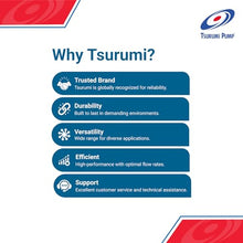 Tsurumi Pump 50TM2.4S | Titanium Submersible Pump | 1/2 HP, 115V, 2 in Discharge | Premium Pump ideal for Seawater or Corrosive applications | 79 GPM / 4740 GPH