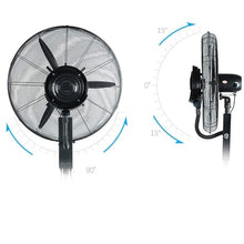FAFACAI High Velocity Cold Air Circulator, Cooling Misting Spray Humidifier Quiet Tower Atomization Commercial Vertical Oscillating Fan Industrial Rotating Mobile 3 Speed (65cm) (75cm) (75cm)