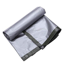 OKUOKA Tarpaulin Waterproof Heavy Duty Sun Protection and UV Protection Truck Cover Metal Eyelet Pergola Outdoor Patio Accessories, 18 Sizes (Color : Silver, Size : 4.8x7.8m)