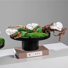 FRANCES Fake Plants Simulation Moss Green Plant Chinese Bonsai Flower Tea Table Tea Room Decoration Moss Green Plant Bonsai Flower Art Simulation Bonsai Tree