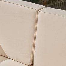 Great Deal Furniture GDFStudio Outdoor U-Shaped Sectional Sofa Set with Coffee Tables - 12-Piece 10-Seater - Acacia Wood - Outdoor Cushions - Teak and Beige