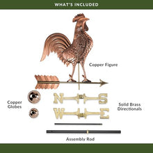 Large Rooster Weathervane - Pure Copper by Good Directions