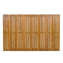 Christopher Knight Home Rado 55”L Wooden Outdoor Dining Table with Steel Frame, Sturdy Rectangular Patio Table for 4-6 People, Dining Room Table with Slatted Design and X-Shaped Legs, Teak + Beige
