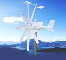 5000W Portable Vertical Wind Power Turbine Generator Kit,12V 24V 48V Efficient Wind Turbine Generator with Charge Controller (White),48v