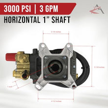 The ROP Shop OEM AR 1" Shaft 3000 PSI Horizontal Pressure Washer Pump for Porter Cable PCH3030