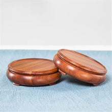 HGIYA Bonsai base Retro Crafts Wooden Display Stand Teapot Table Planter,Sour Branch Wood Round for Table Lamp Pot