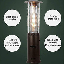 CFDZCP Outdoor Patio Space Heater Patio Heater, Tilt Protection Outdoor Heater, 15KW Gas Propane Heater, Fast Heating Standing Umbrella Heater for Garden, Commercial Home(Black)