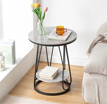 NRFJFOP Sofa Side Table Sideboard B& Round Minimalist Cream Iron Rock Panel Coffee Small