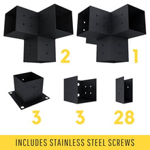 DIY Attached Pergola Bracket Kit with Slatted Roof - 6x6 Posts + 2x6 Rafters - Build Up to 24' x 12' - Steel Hardware Only