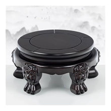 WOAITIANTIAN Vase Stand Circular Vase Bonsai Pedestal, Wooden Teaware Stool Stand Decoration for Home Office(Large)