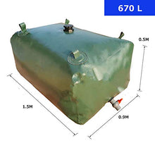 CUTPOIY Large Capacity Water Storage Container Gardening Water Bag, Foldable Portable PVC Flexible Rain Barrel, Large Outdoor Water Tank with Faucet, Emergency Water Tank for DRO, 670(177gal)