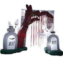 SAYOK Inflatable Halloween Entrance Archway with Grim Reaper and LED Lights Yard Decor 16.4 x 13.1 ft