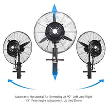 CUTPOIY High Velocity Misting Fan with 3 Speeds & 90° Oscillation, Adjustable Height 63-79", Outdoor Cooling for Patio, Workshop, Greenhouse, 75cm/29.5in
