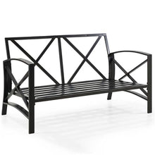 Home Square 2 Piece Metal Patio Loveseat Set Oil Bronze Beige