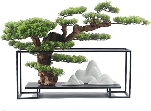 TATSEN Green Plants Bonsai Living Room Porch TV Cabinet Home Furnishing Soft Decorations (Color : A, Size : 80 * 25 * 50cm)
