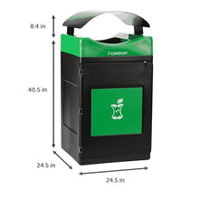 Commercial Zone Products Avante™ Series 55-Gallon Black Compost Container