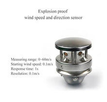 Aoleaby Wind Speed Transmitter, VWS002F Stainless Steel Anemometer Wind Direction Indicator Digital