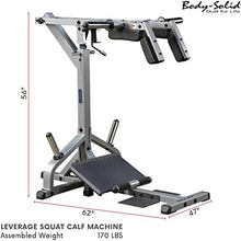 Body-Solid Leverage Squat/Calf Machine Silver