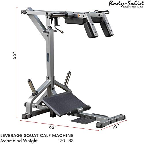 Body-Solid Leverage Squat/Calf Machine Silver