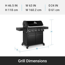 Broil King 866154 Crown 520 Shadow 5-Burner Propane Gas Grill in Black