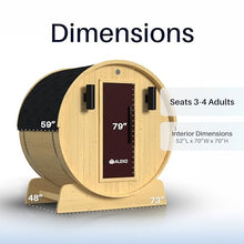ALEKO Barrel Sauna | White Finland Pine | SB4PINE Anémona