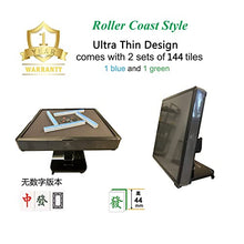 usamjtable Roller Coaster Automatic Mahjong Table Gray Ultra-Thin Folding 44mm Tiles