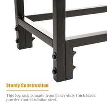 WXPWAMZ Oversized 96.9In Firewood Log Rack, Heavy Duty Wrought Iron Wood Stacker Holder For Outdoor Indoor Chimney/Hearth