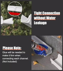 GJMDCMA 20cm/25cm Wide Drainage Channel System, Shower Bathroom Floor Drain Sink, Outdoor French Drain Kit for Yard, Deck, Garden, Sidewalk(Size:25x25cm(9.8"x9.8"))