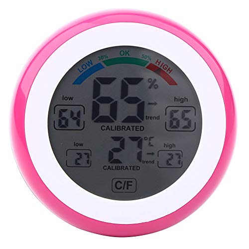 MVUYO Indoor Hygrometer Thermometer, Digital Humidity Monitor, Temperature Humidity Gauge Meter, with Display, ℃ and ℉ Switch, Min and Max Records, for Home, Office, Greenhouse, Babyroom(D)