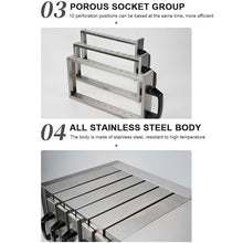 Electric Drawer Barbecue Meat Machine,3/5/7 Layer Multifunctional Commercial Drawer Barbecue Grill with Top Viewing Window & Oil Drain Pan,Stainless Steel Barbecue M(size_name-3 Layer)