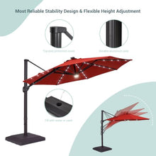 OROTLECT 132'' Lighted Cantilever Umbrella