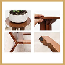 RWGOVLU Bamboo Plant Flower Display Stand Wood Pot Shelf Storage Rack Outdoor Indoor Multifunctional